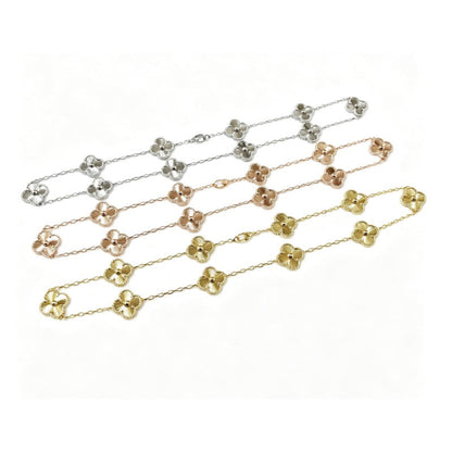Fluted Quatrefoil Station Necklace