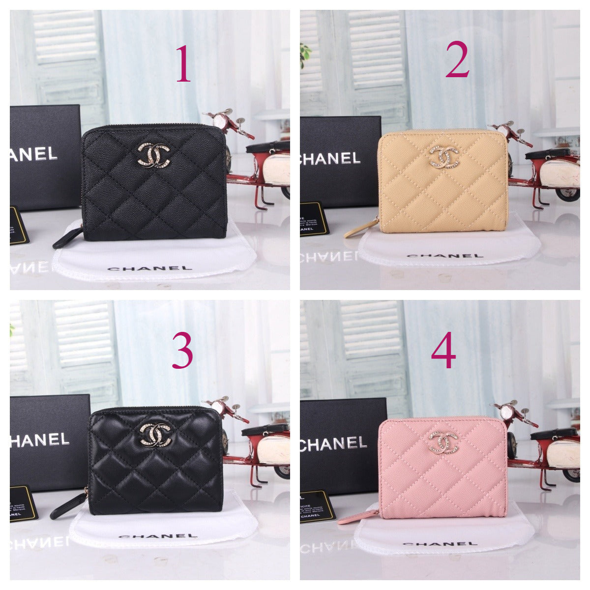 Luxury‑Inspired Trendy Wallets 034  CH*NEL Series、Fashion Bags
