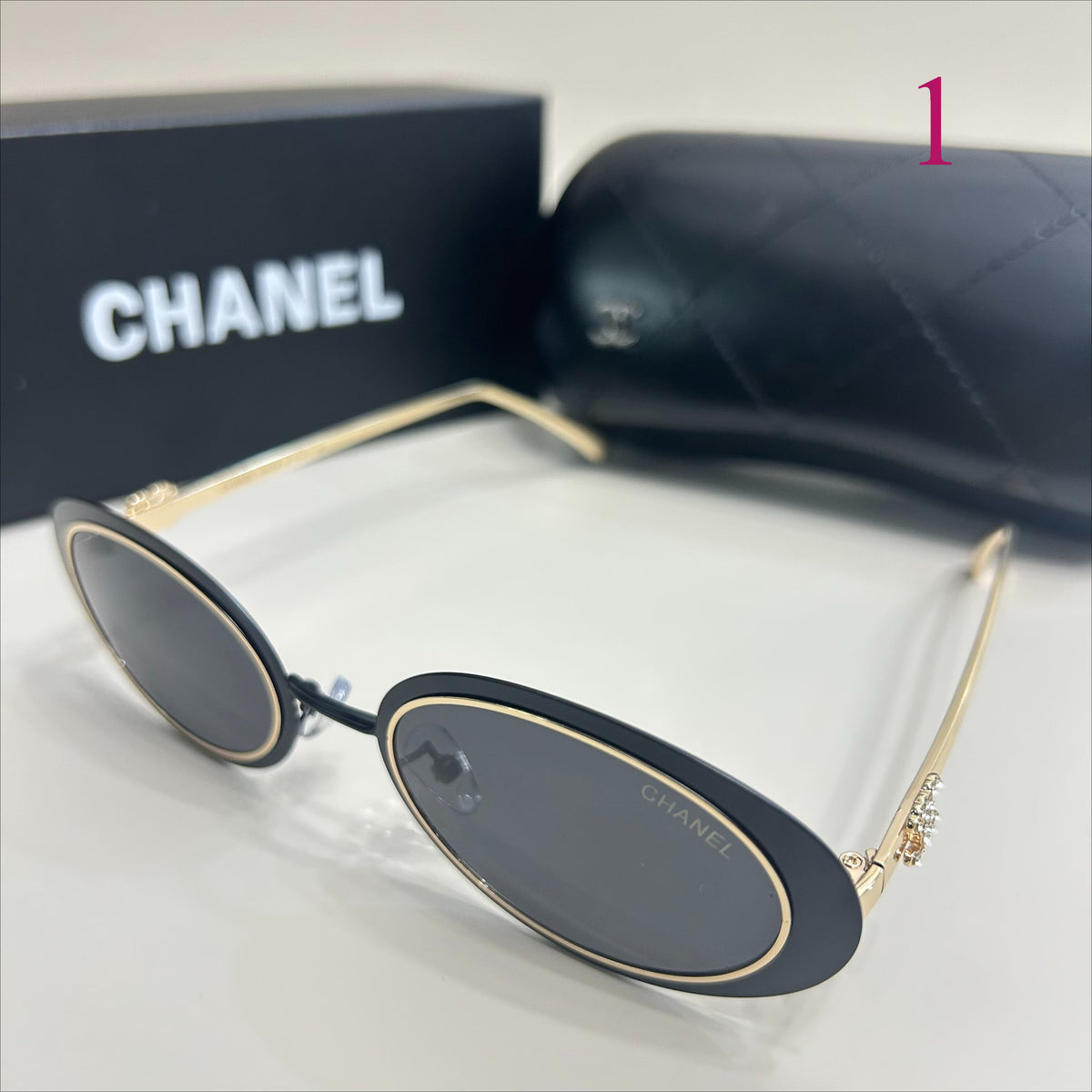 Oval Metal Sunglasses with Slim Double Bridge