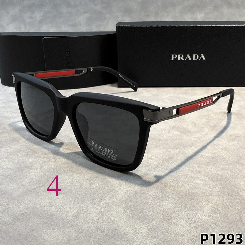 Bold Rectangular Sunglasses with Straight Browline