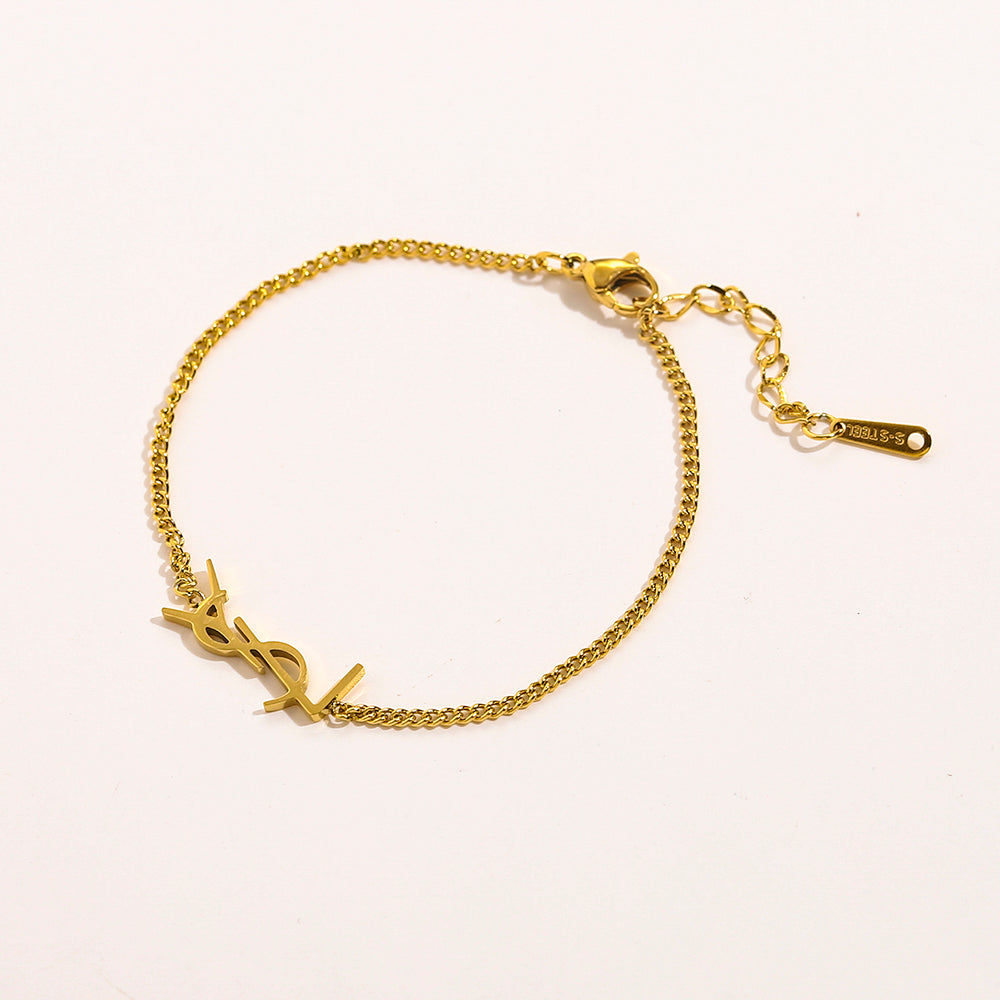 Schmuckset aus 304er Edelstahl: Ohrringe, Armband, Halskette
