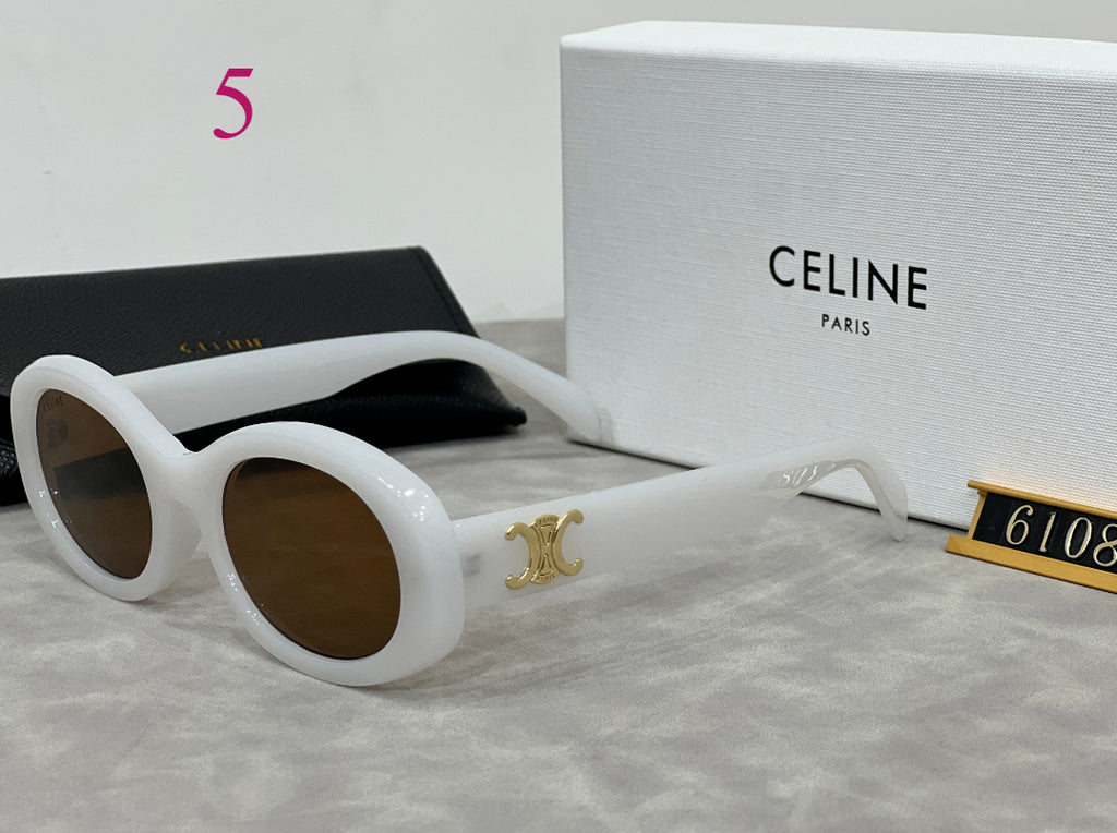 Retro Oval Thick Frame Sunglasses