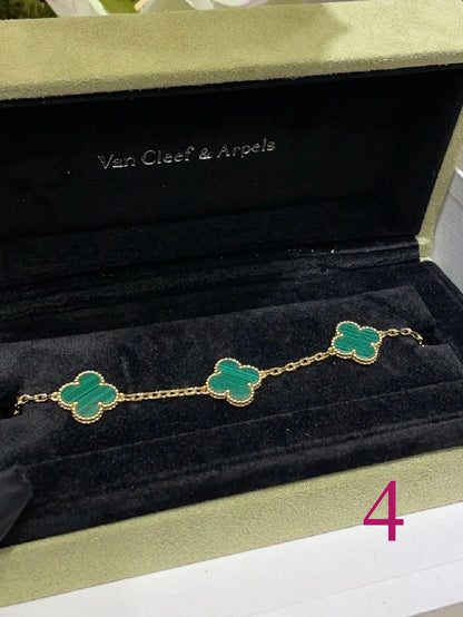 Beaded-Edge Quatrefoil Station Bracelet