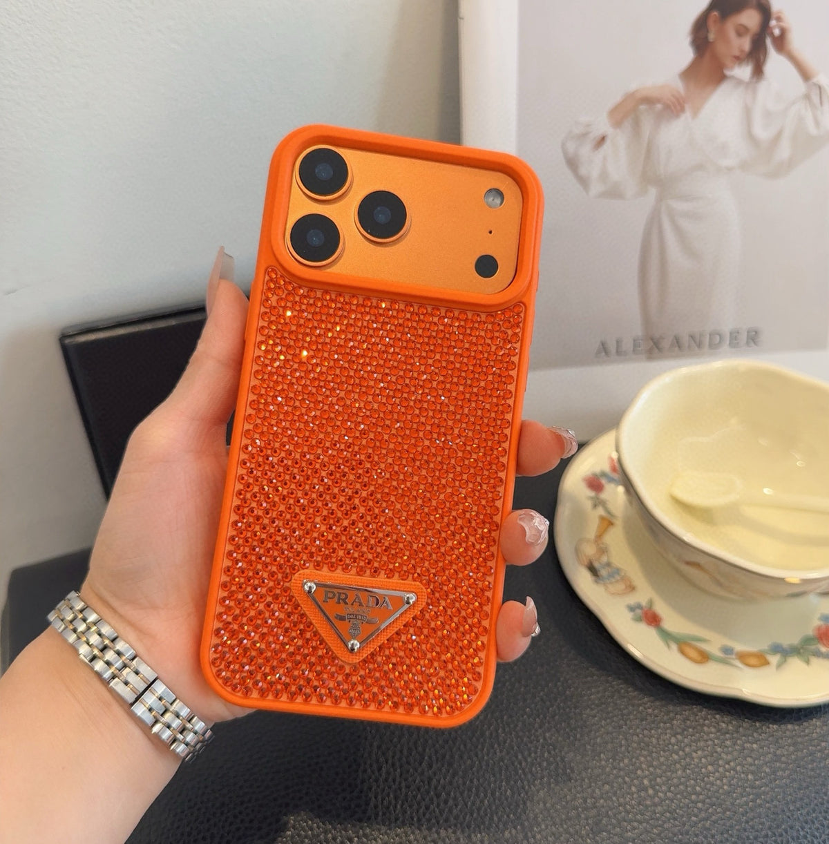 Fashion Aesthetic Shock Absorbing Protective Phone Case  Pr*da Series、Fashion Phone Case