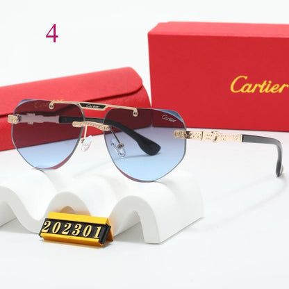 Slim Aviator Sunglasses with Straight Brow Bar
