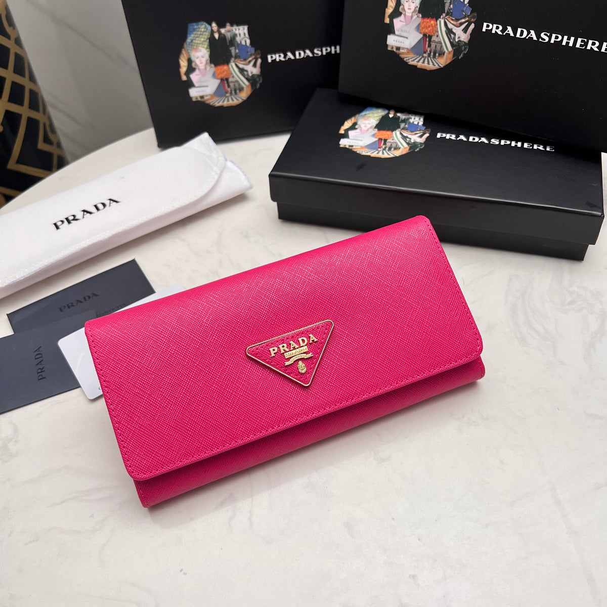 Luxury‑Inspired Trendy Wallets 032  Pr*da Series、Fashion Bags