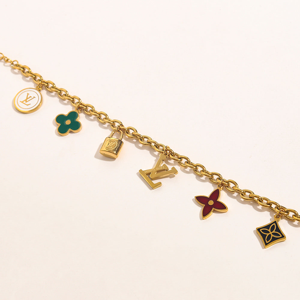 Set di collana e bracciale stampati in acciaio inossidabile 304