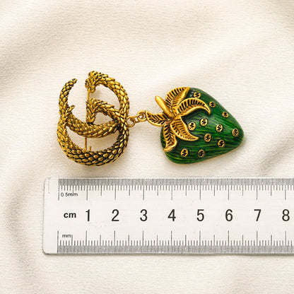 Alloy Stamped Logo Brooch,Brooches Collection、GU*CI Series