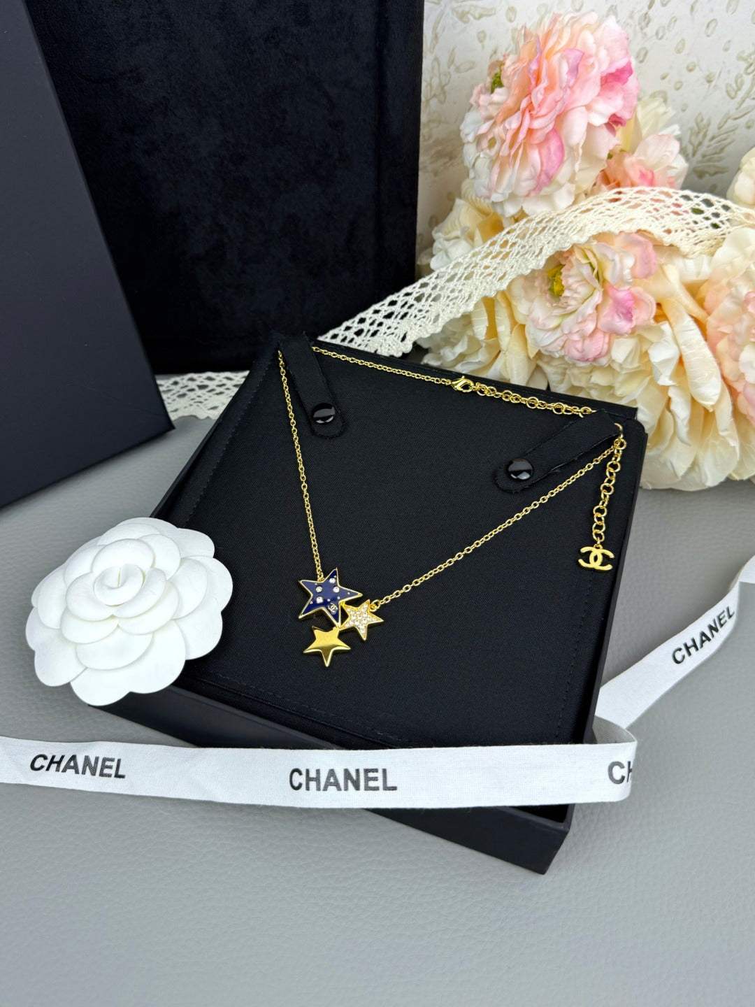 Triple Star Pendant Necklace