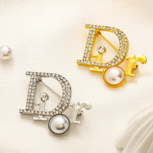 Alloy Steel Stamped Logo Brooch,Brooches Collection、D*or Series