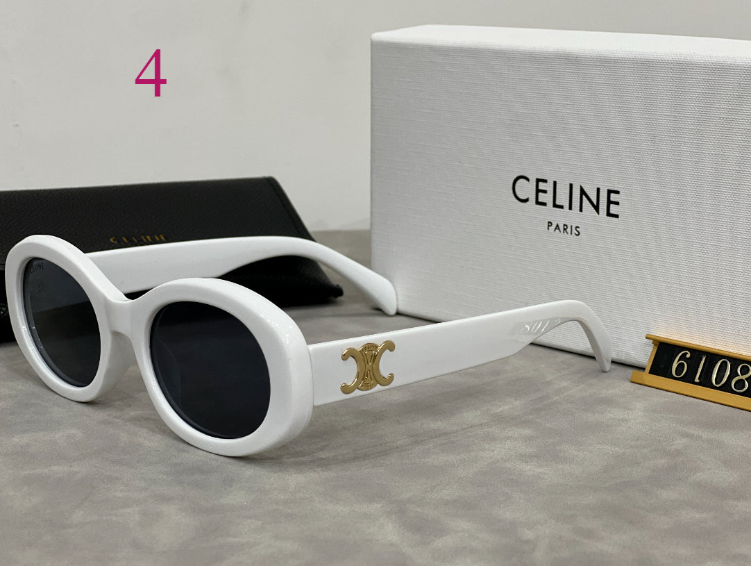 Retro Oval Thick Frame Sunglasses