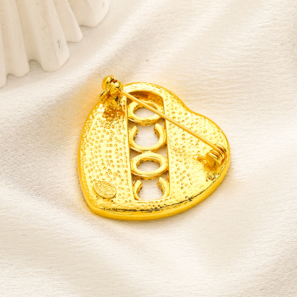 Alloy Stamped Logo Brooch,Brooches Collection、CH*NEL Series