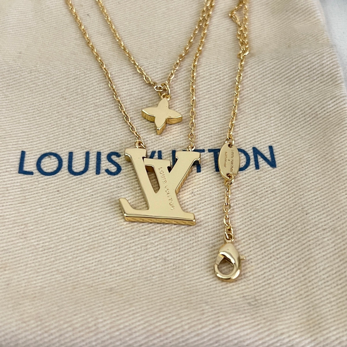 Layered Monogram Pendant Necklace