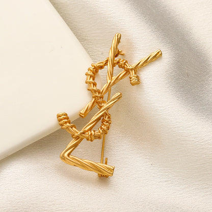 Alloy Steel Stamped Brooch,Brooches Collection、Y*L Series
