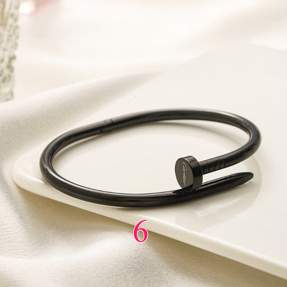 304 Stainless Steel Nail Wrap Bangle Bracelet - Style Options