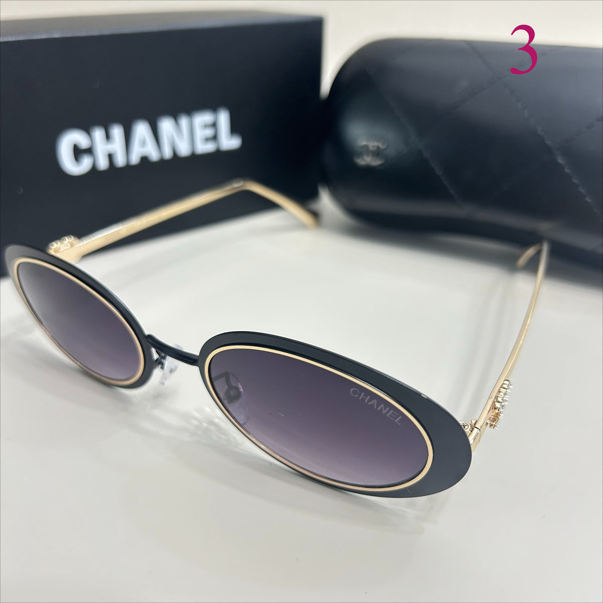 Oval Metal Sunglasses with Slim Double Bridge