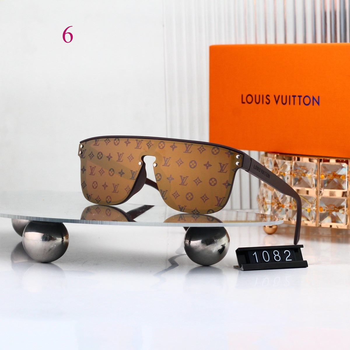 Color-Tint Monogram Shield Sunglasses