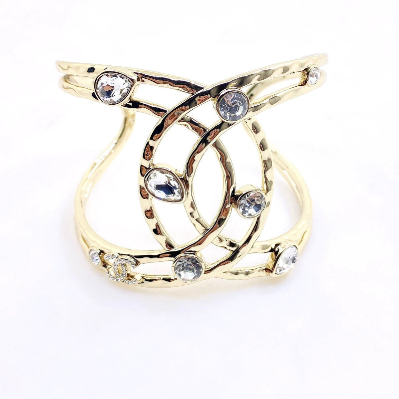 Stone-Accent Interlocking-C Cuff Bracelet