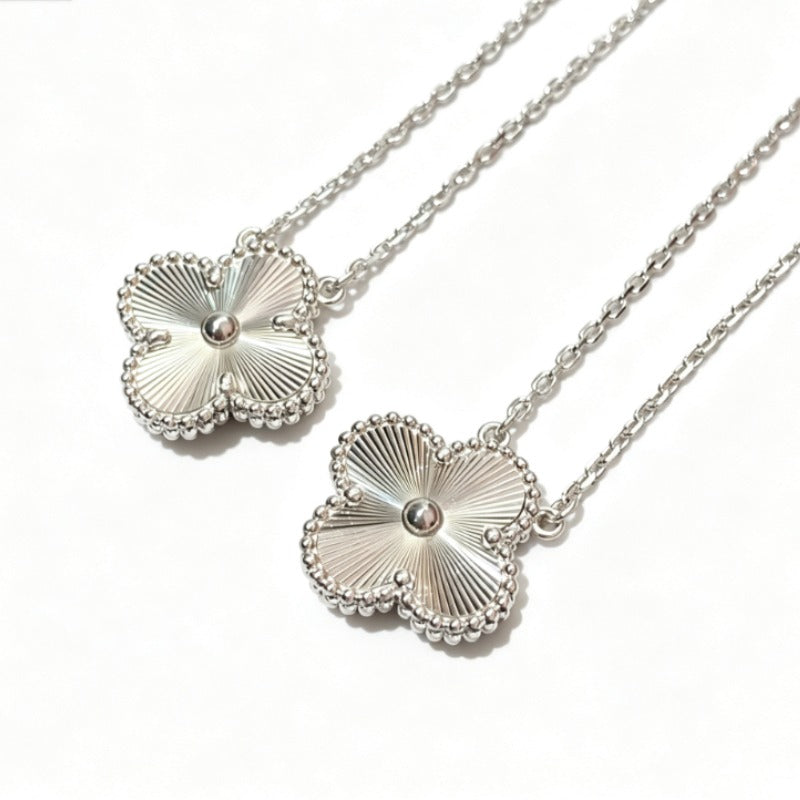 Fluted Quatrefoil Pendant Necklace
