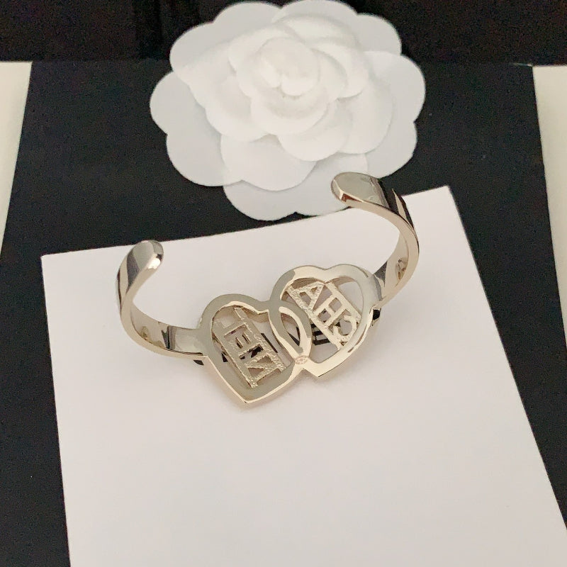 Pave Double Oval Cuff Bracelet