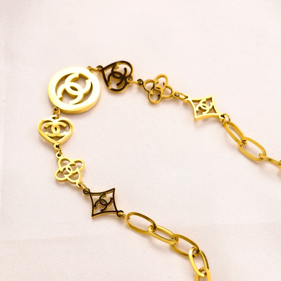 Set Collana Bracciale in Acciaio Inox 304