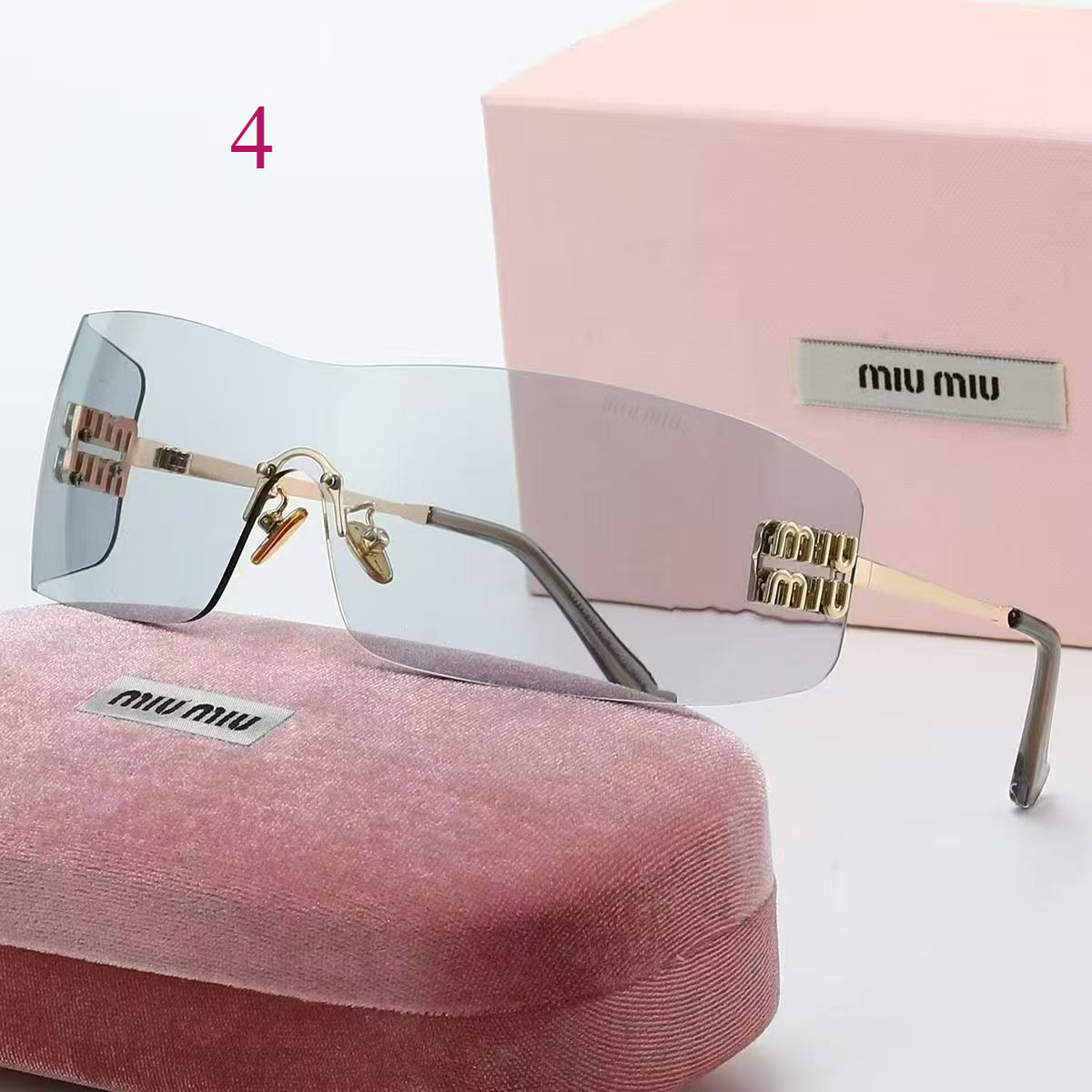 Rimless Shield Sunglasses with Open Bridge
