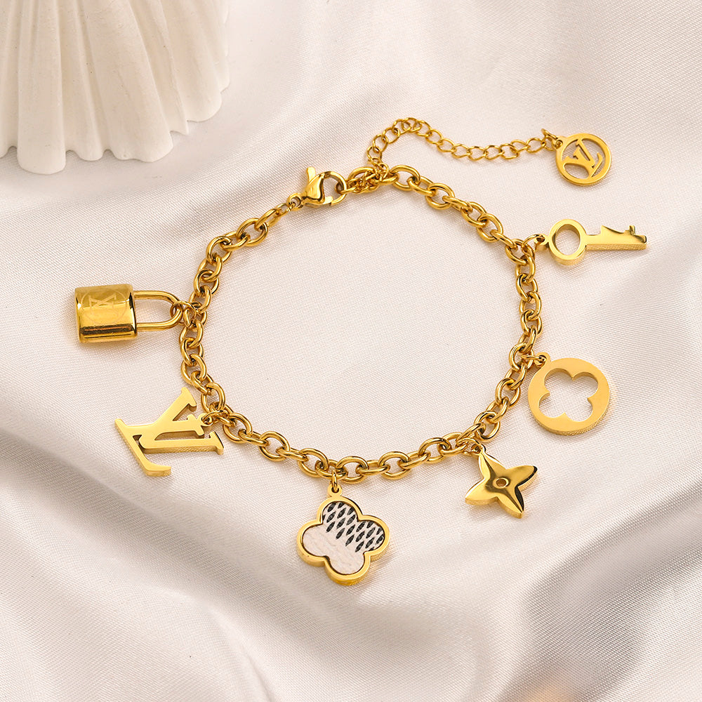 Set Collana Bracciale in Acciaio Inox 304