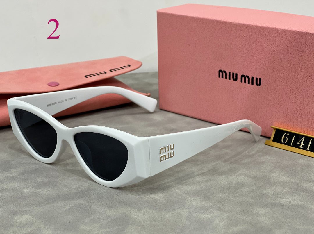 Slim Rectangular Sunglasses with Tapered Temples