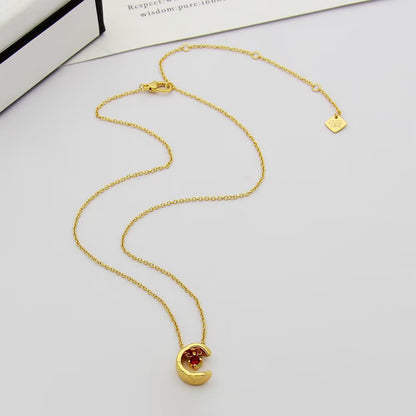 Pave C-Letter Pendant Necklace