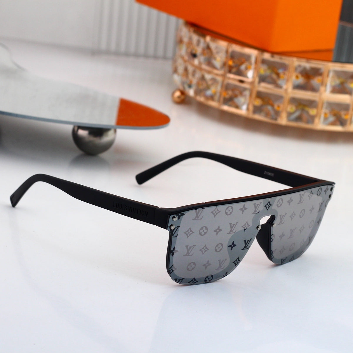 Color-Tint Monogram Shield Sunglasses