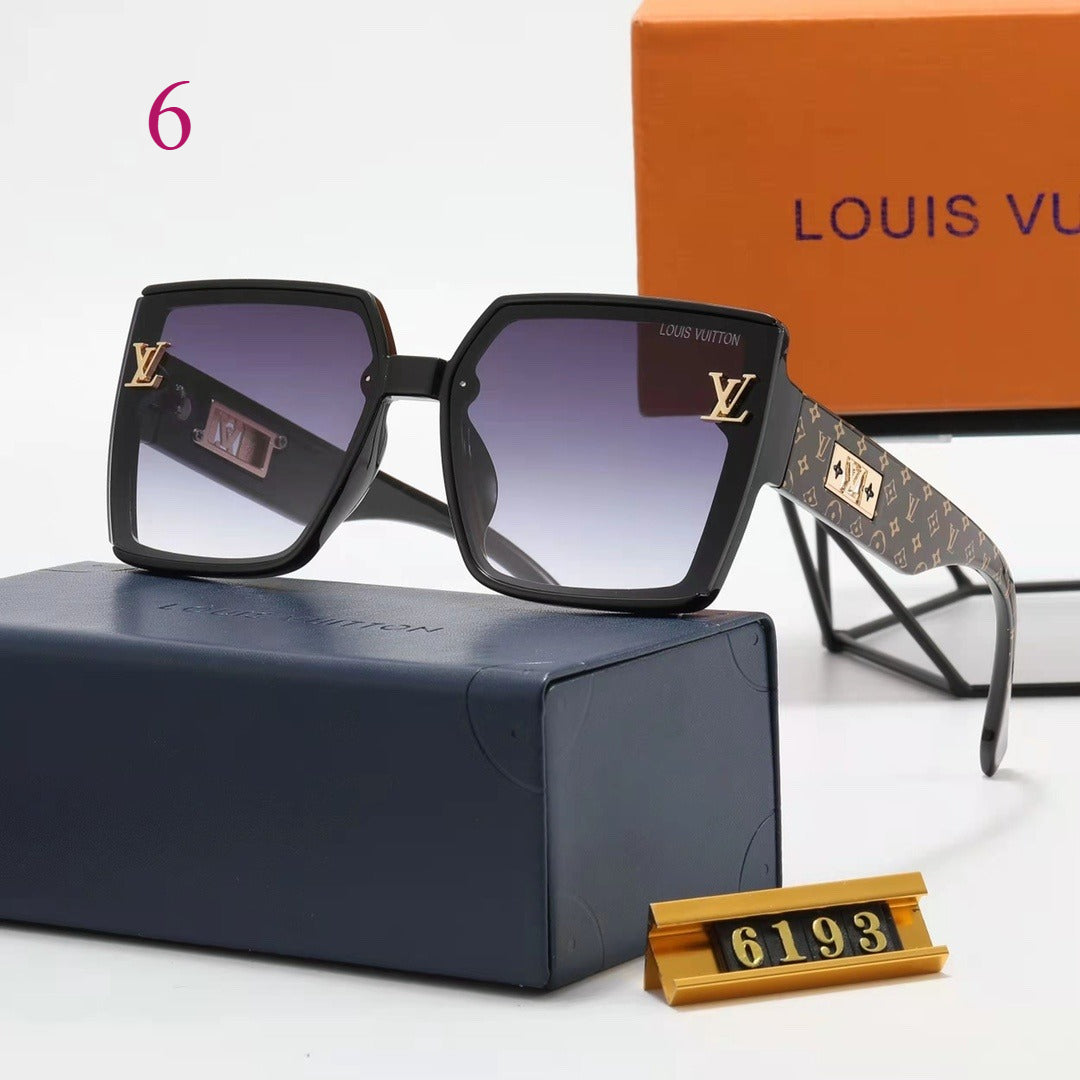 Oversized Flat-Top Square Sunglasses