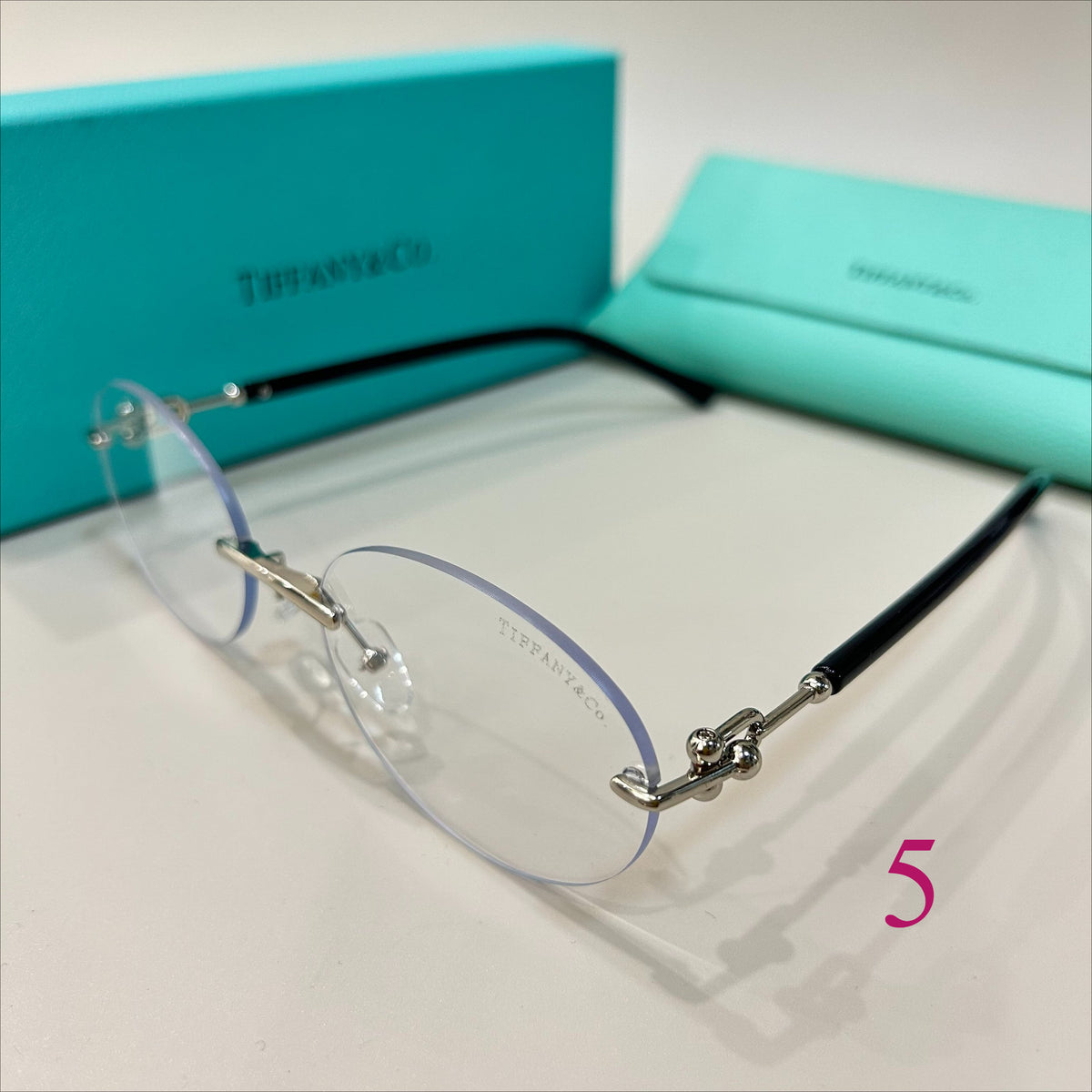 Rimless Aviator Sunglasses with Double Bridge