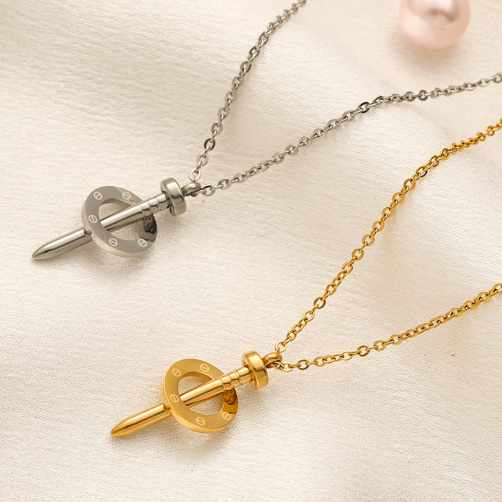 Set collana e orecchini in acciaio inossidabile 304