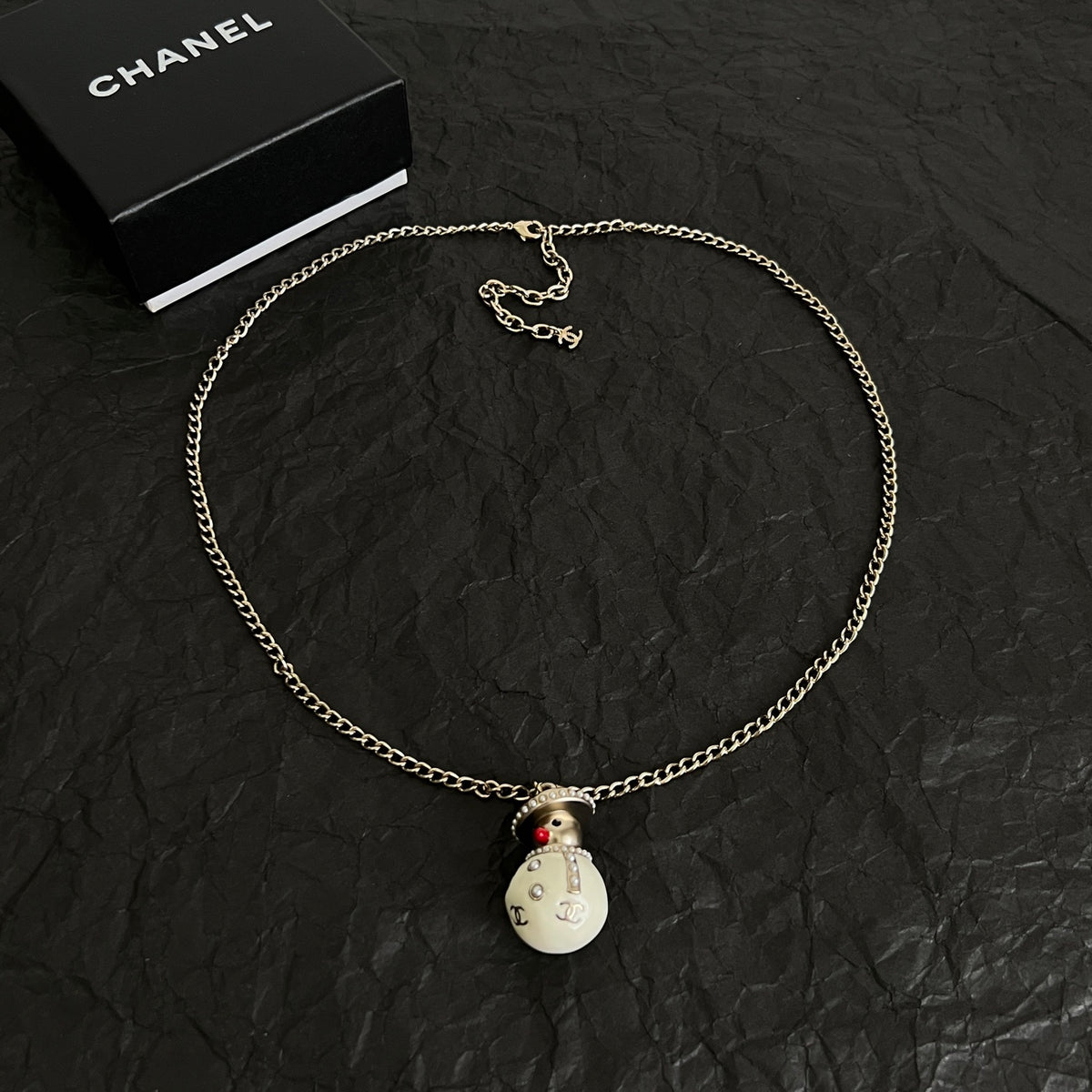 Pearl-Look Teardrop Pendant Necklace