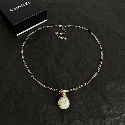 Pearl-Look Teardrop Pendant Necklace