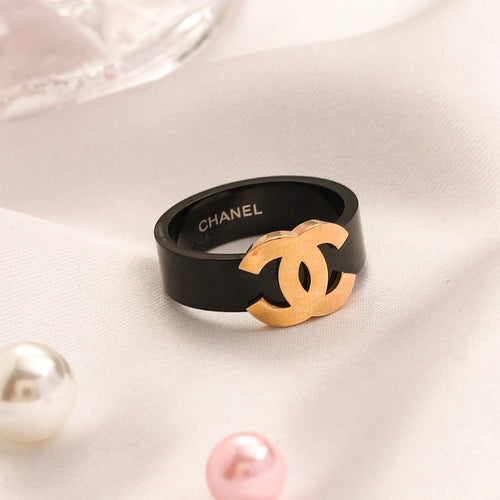 Copper Zirconium Real Gold Plated Ring,Rings Collection、CH*NEL  Series