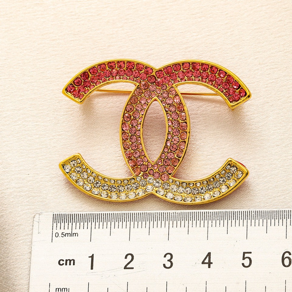 Alloy Stamped Logo Brooch,Brooches Collection、CH*NEL Series