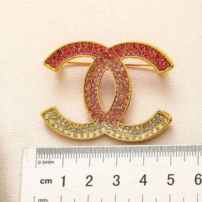 Alloy Stamped Logo Brooch,Brooches Collection、CH*NEL Series