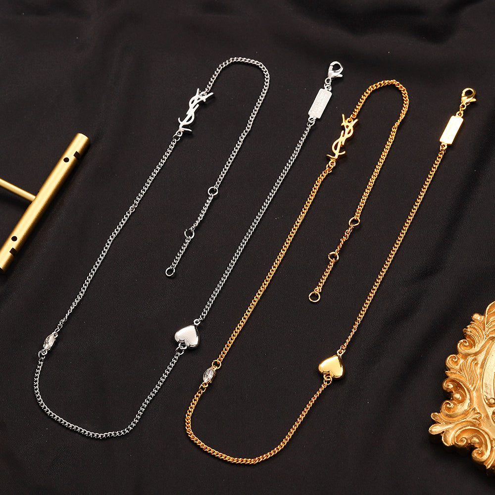 Set di orecchini, bracciale e collana in acciaio inossidabile 304