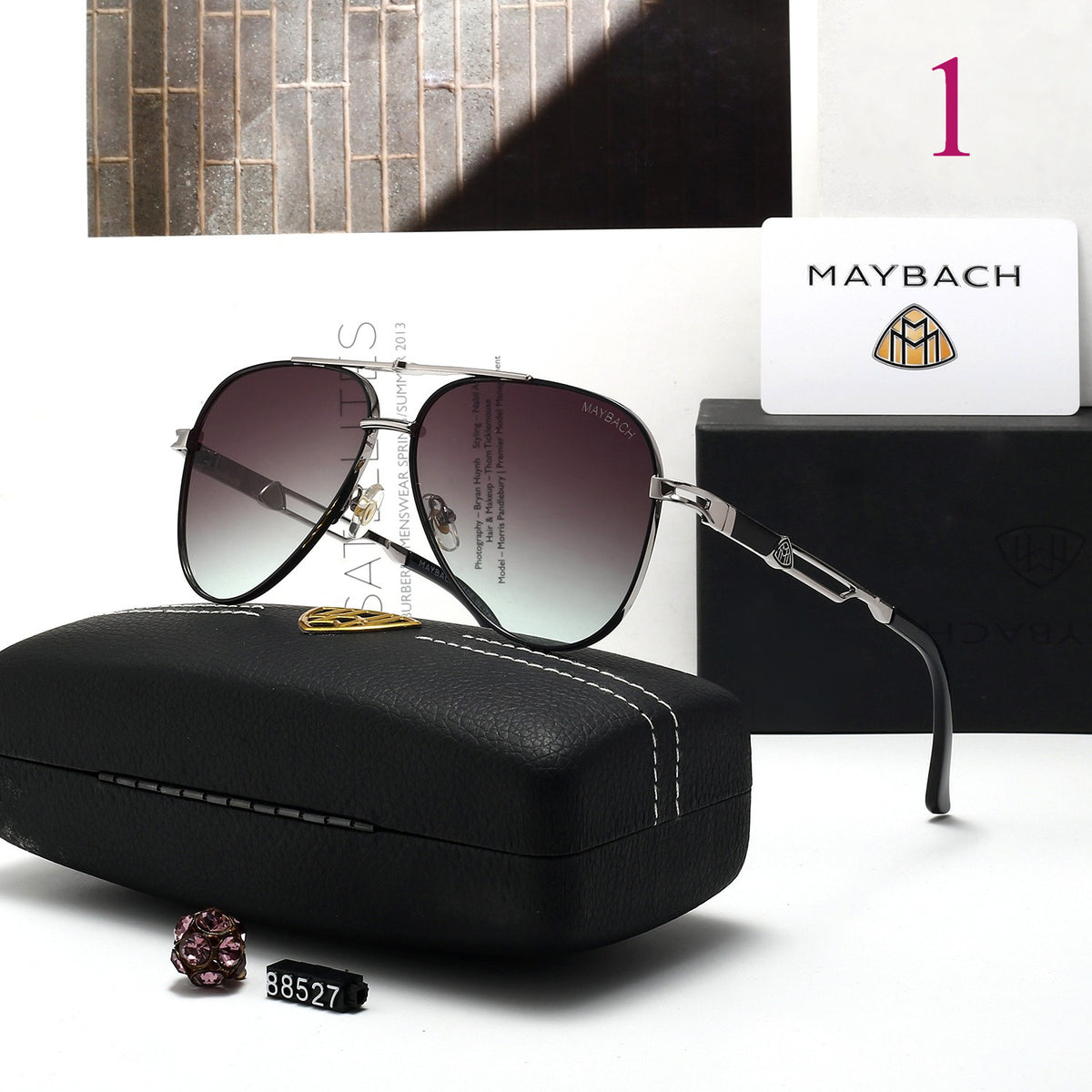 Metal Navigator Sunglasses with Double Bridge