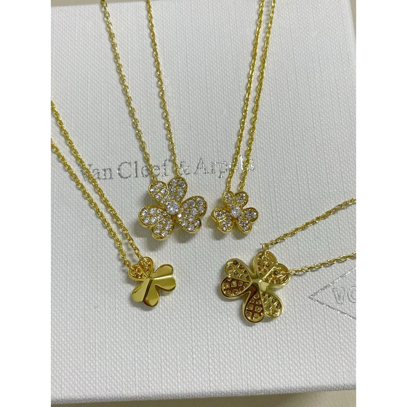 Clustered Flower Pendant Necklace - Size Options