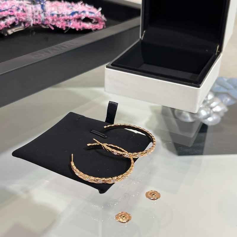 Textured Slim Hoop Earrings