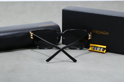 Flat-Top Square Sunglasses with Logo Hinges