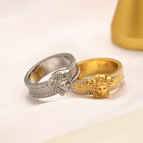 Copper Zirconium Real Gold Plated Ring,Rings Collection、V*rsace  Series