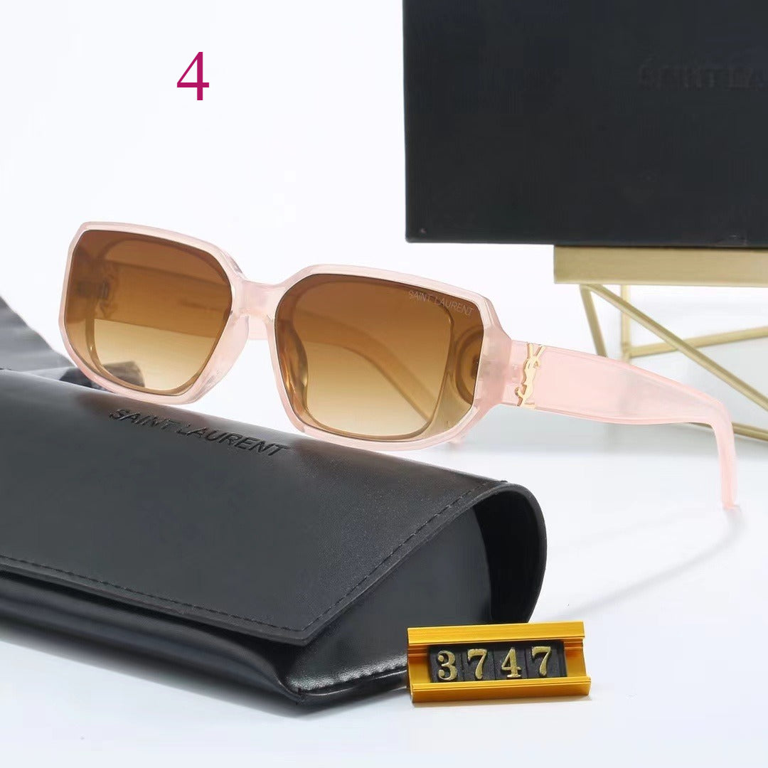 Rounded Rectangular Sunglasses with Thick Full Frames