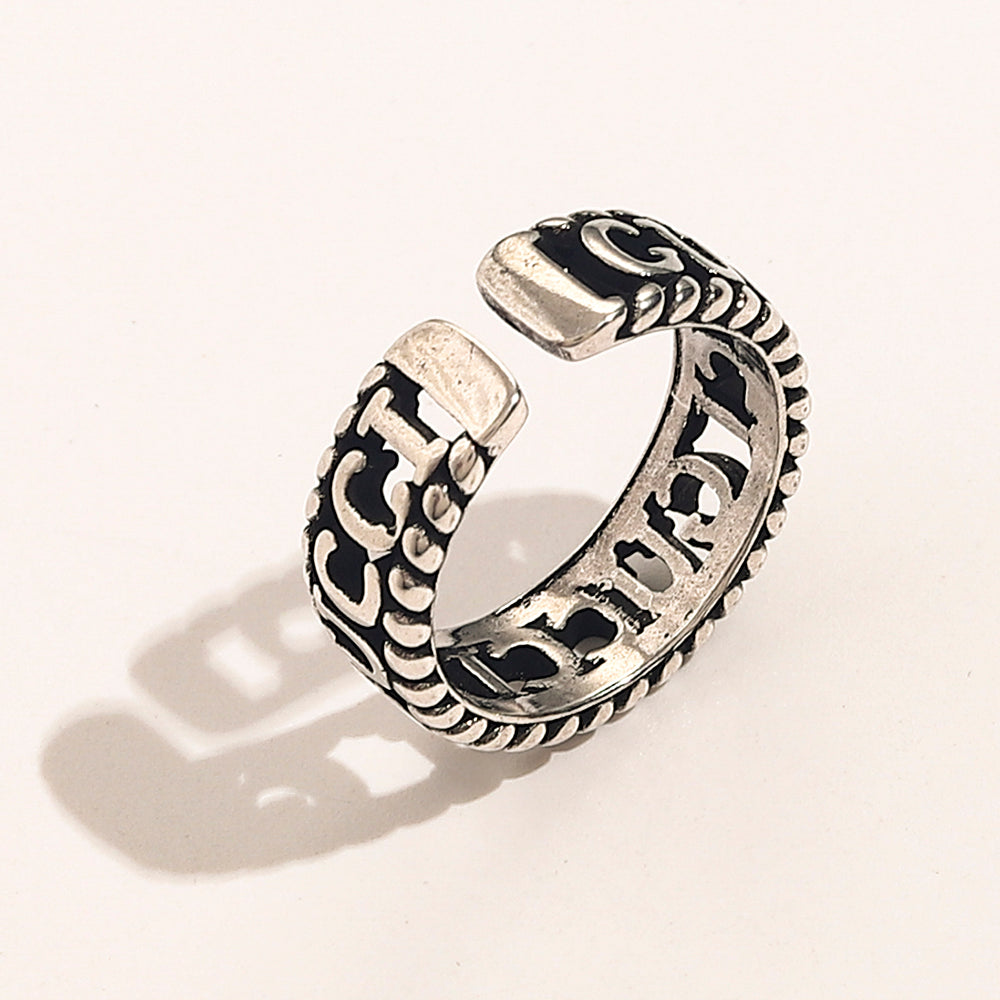 Copper Zirconium Real Gold Plated Ring,GU*CI Series、Rings Collection