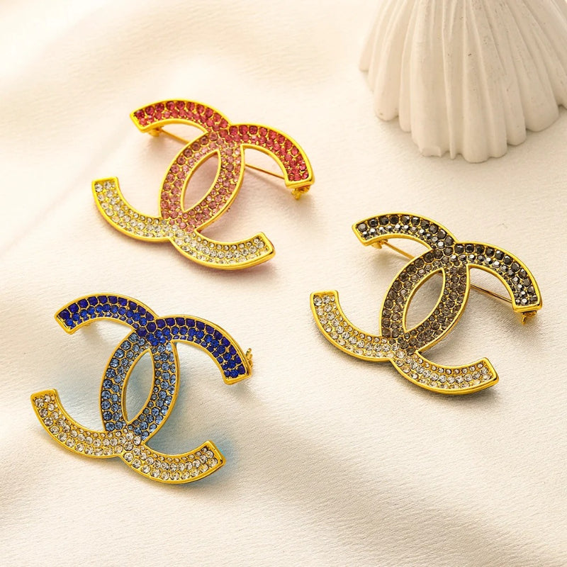 Alloy Stamped Logo Brooch,Brooches Collection、CH*NEL Series