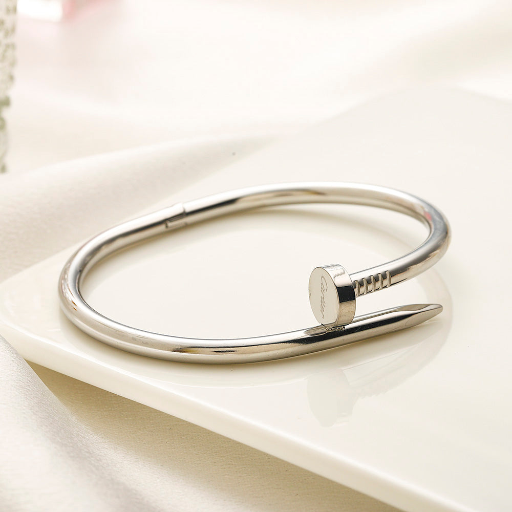 304 Stainless Steel Nail Wrap Bangle Bracelet
