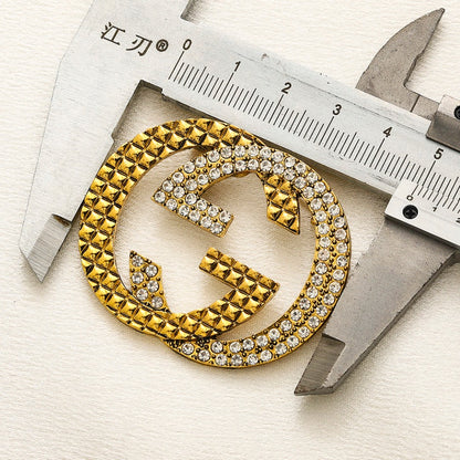 Alloy Steel Stamped Logo Brooch,Brooches Collection、GU*CI Series、