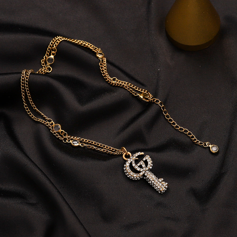 304 Stainless Steel Pave Key Earrings, Bracelet & Necklace Collection